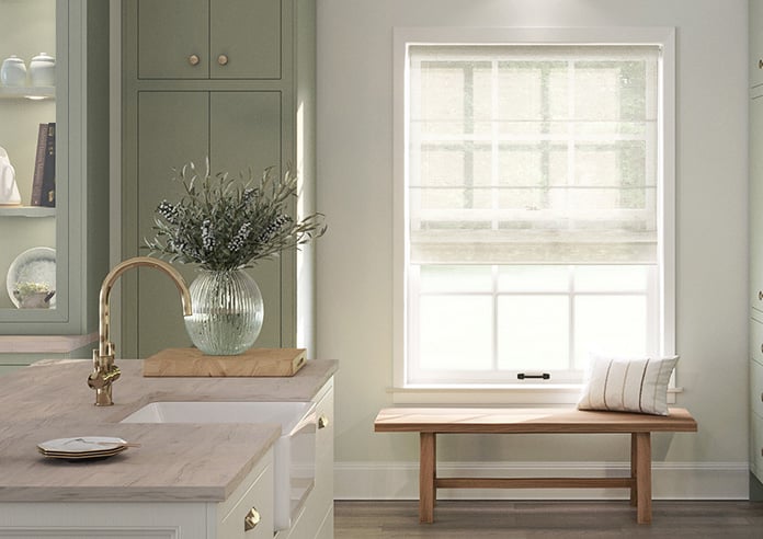 Siwa Voile, Papyrus - Motorised Roman Blind - Image 3